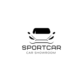Black & White Minimalist Aesthetic Sports Car Showroom Logo (350 × 350 px) (270 × 270 px)